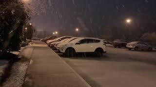 SNOW IN GREENVILLE, NORTH CAROLINA USA