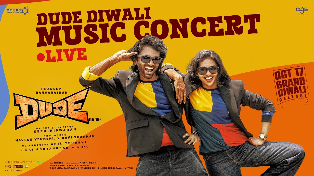 DUDE Diwali Music Concert LIVE | Pradeep Ranganathan, Mamitha Baiju | Keerthiswaran | Sai Abhyankkar