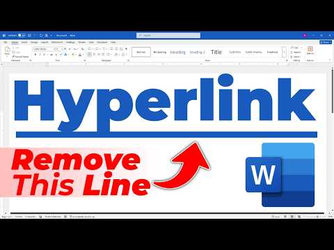 How to Remove the Underline from a Hyperlink in Word