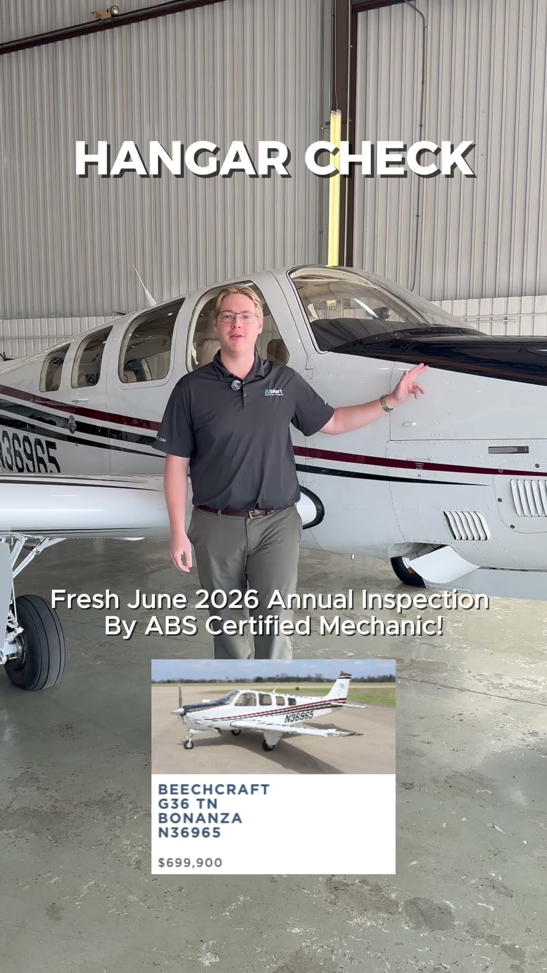 2006 Beechcraft G36 Bonanza N36965 – Turbo-Normalized, G1000