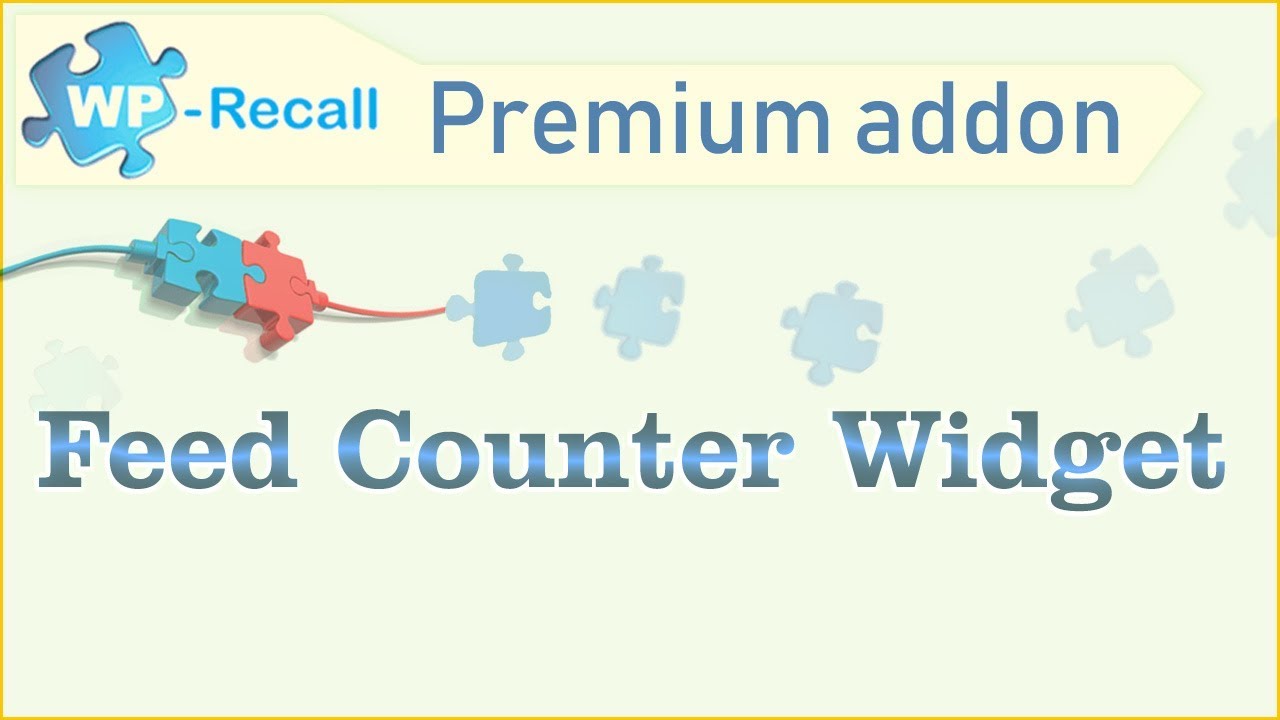 Feed Counter Widget: add-on for WP-Recall WordPress plugin