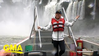 Ginger Zee Reports Live From One Of The Worlds Largest Waterfalls L Gma