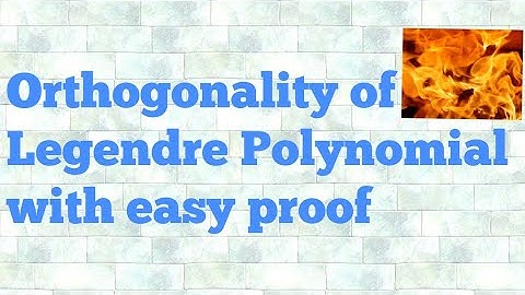 Orthogonality of legendre polynomial (Hindi)