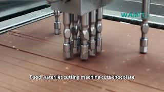 WAMIT Food water jet cutting machine cuts chocolate