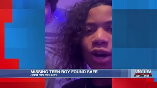 2PM: Missing 15-year-old Onslow County boy found safe