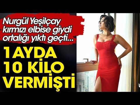 1 Ayda 10 Kilo Vermişti. Nurgül Yeşilçay Kırmızı Elbise Giydi Ortalığı Yıktı Geçti