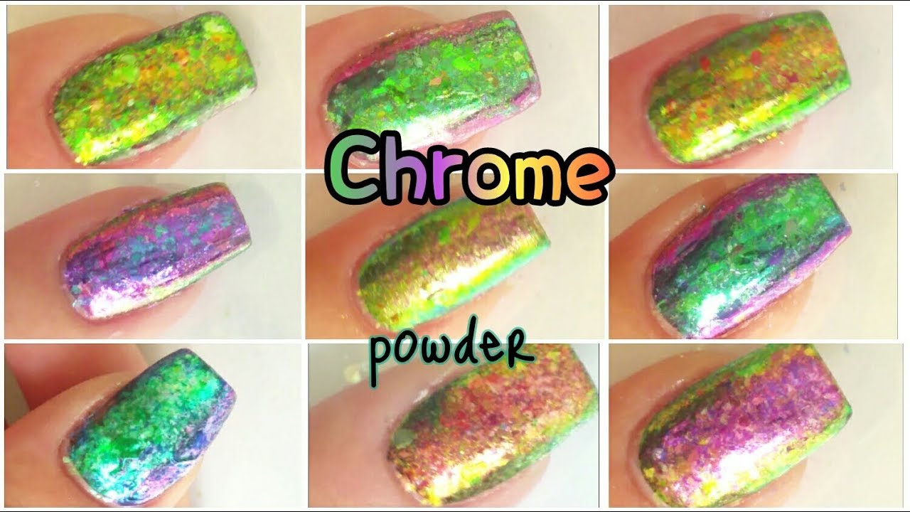Chrome Powder Swatches from Nicole Diary
