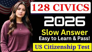 2026, 128 Civics Questions for U.S. Citizenship Test | N400 Interview I 128 Civics  #n400