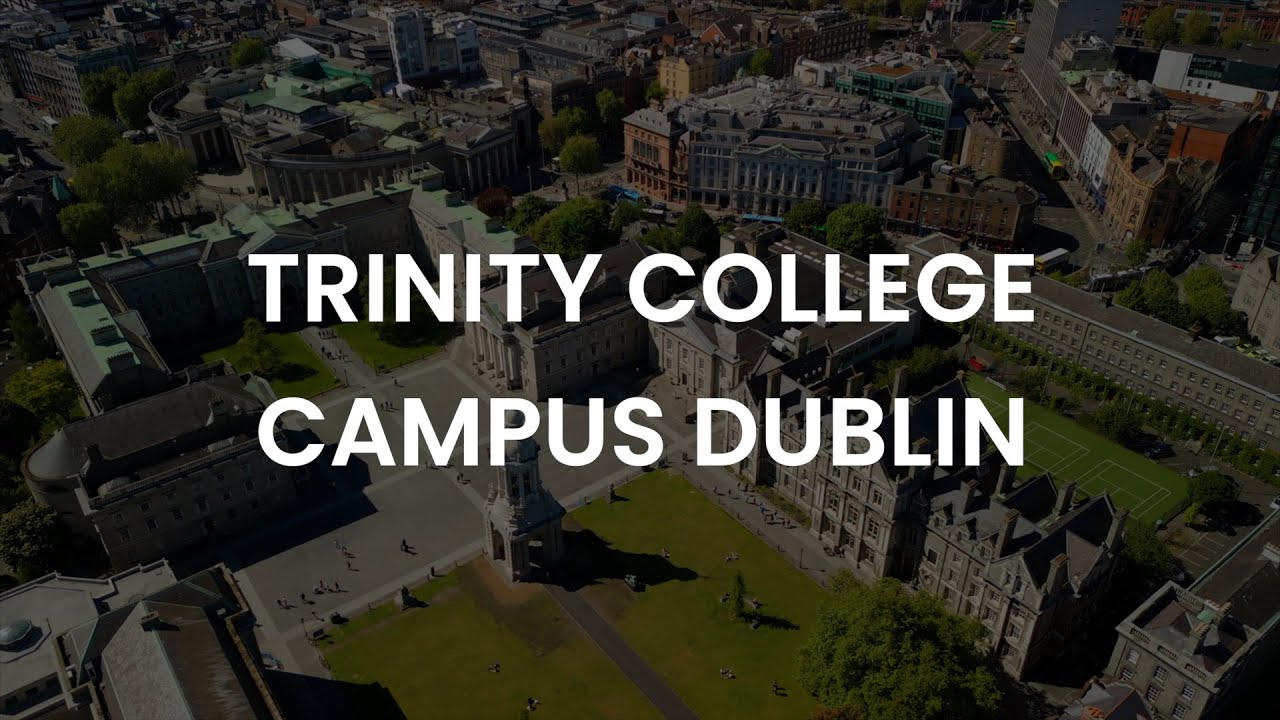 Trinity College Dublin - Aerial Stock Footage - 4K - 60 Frames Per Second