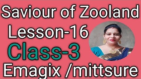 Class-3,lesson-16,Saviour of Zooland, English Reader Mittsure Complete exercise by Mukesh soni