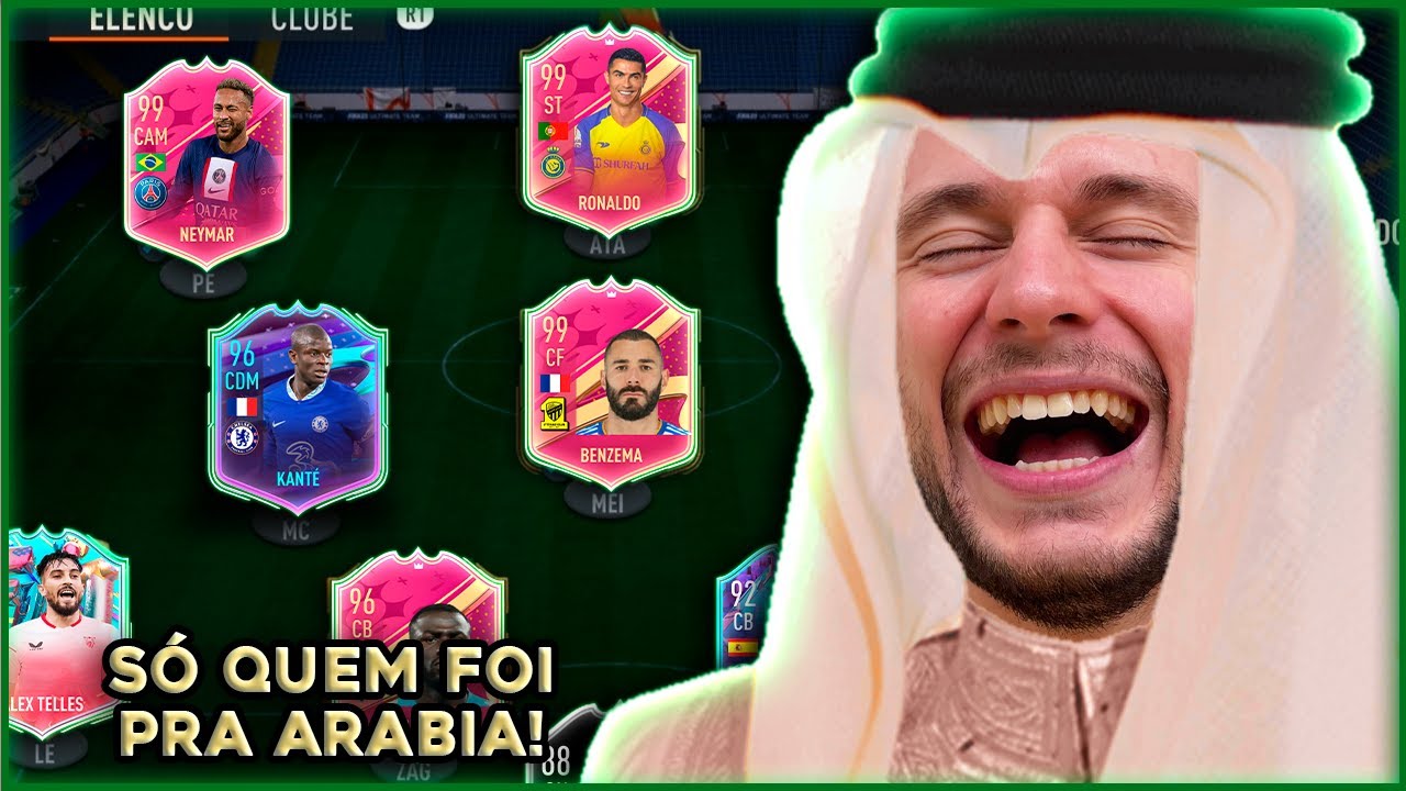 MONTEI UM TIME SÓ COM JOGADORES QUE FORAM PRA ARABIA!! FICOU UM TIMAÇO!! FIFA 23 - ULTIMATE TEAM