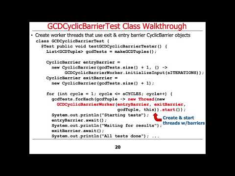 Java CyclicBarrier: Example Application