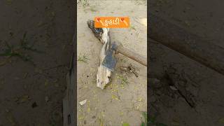 કુહાડી 🪓#કુહાડી #Tool #Woodworking #OldTool #Rustic #Hatchet #Chopping