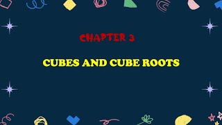 Mathematic Form 1: CUBES AND CUBE ROOTS