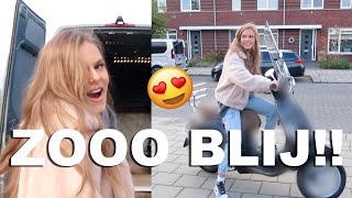 MIJN GLOEDNIEUWE SCOOTER IS ER EINDELIJK!!