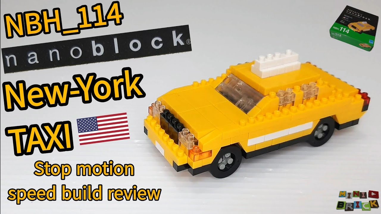nanoblock NBH_114 | New-York TAXI  model 🇺🇸 | Stop motion speed build review