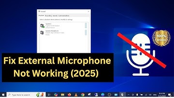 How To Fix External Microphone Not Working In Windows 10/11