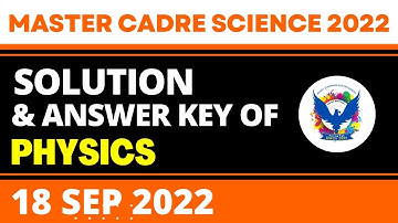 Previous Year Paper Solution | Master Cadre Science Physics | Chetan Setia | Best Coaching Center