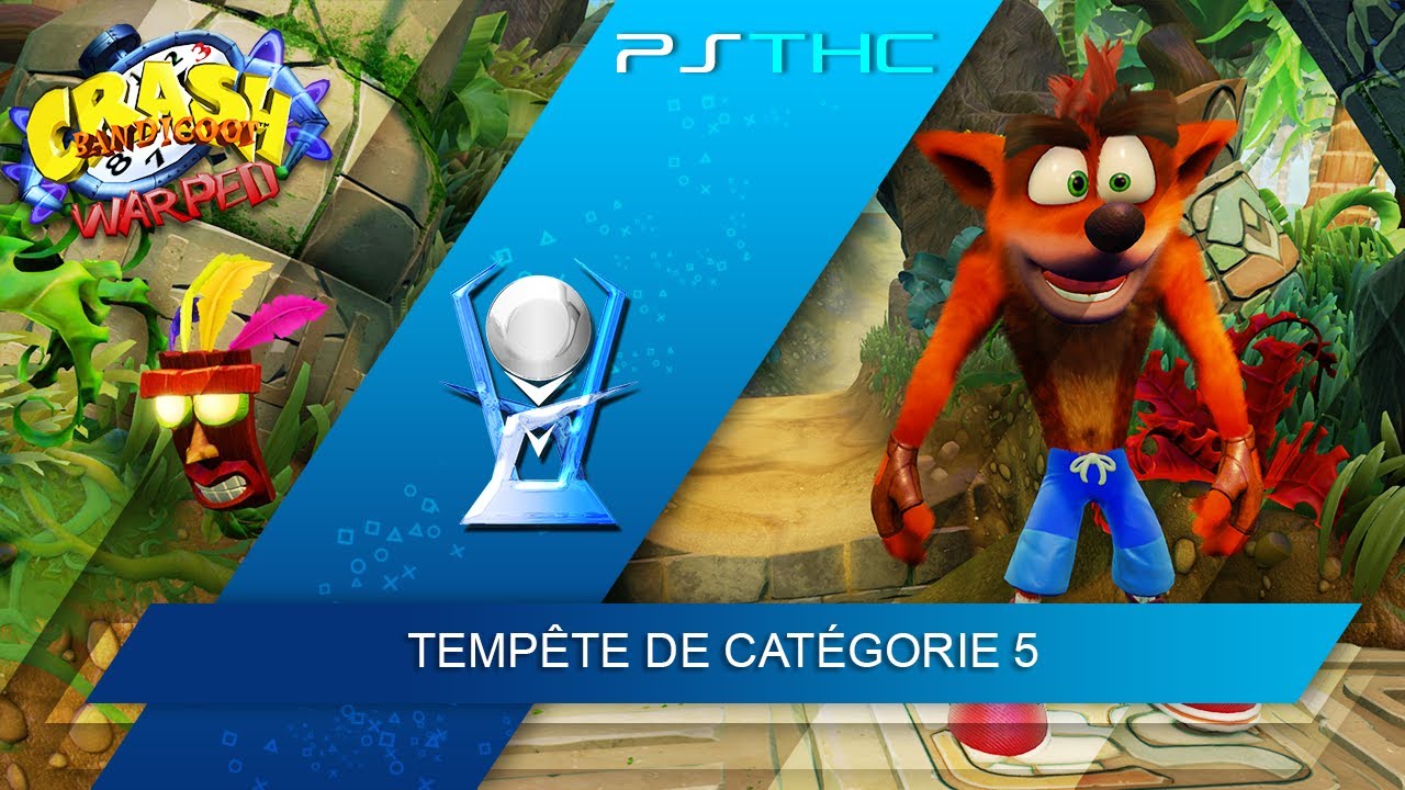 Crash Bandicoot Warped Category Five Trophy Guide Trophée Tempête