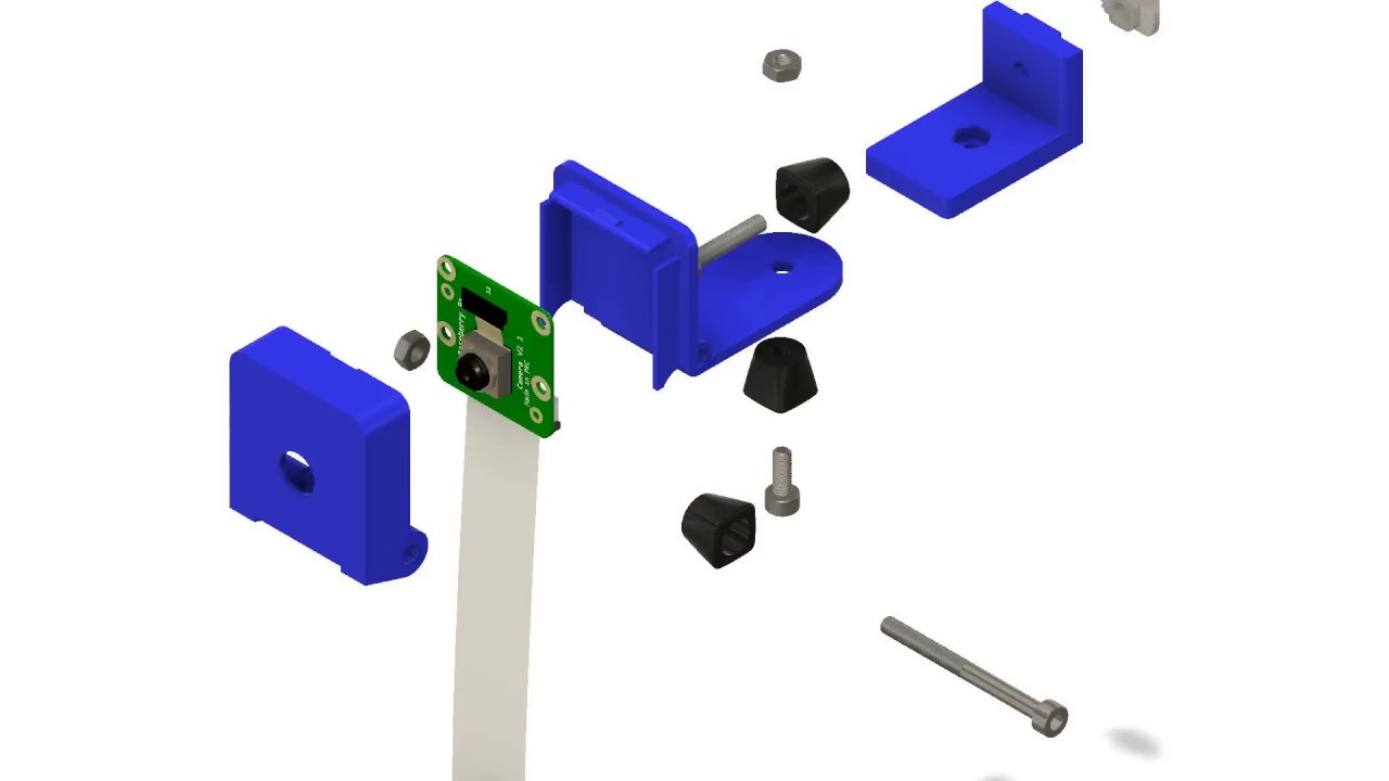 Raspberry Pi Camera Module V2 case and rotating mount (Vertical Mount ...