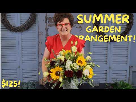 $125! How to Create a Warm Summer Garden Arrangement! 🌼