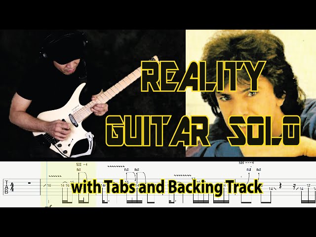 Richard Sanderson REALITY Guitar Solo with Tabs and Backing Track by Alvin De Leon class=