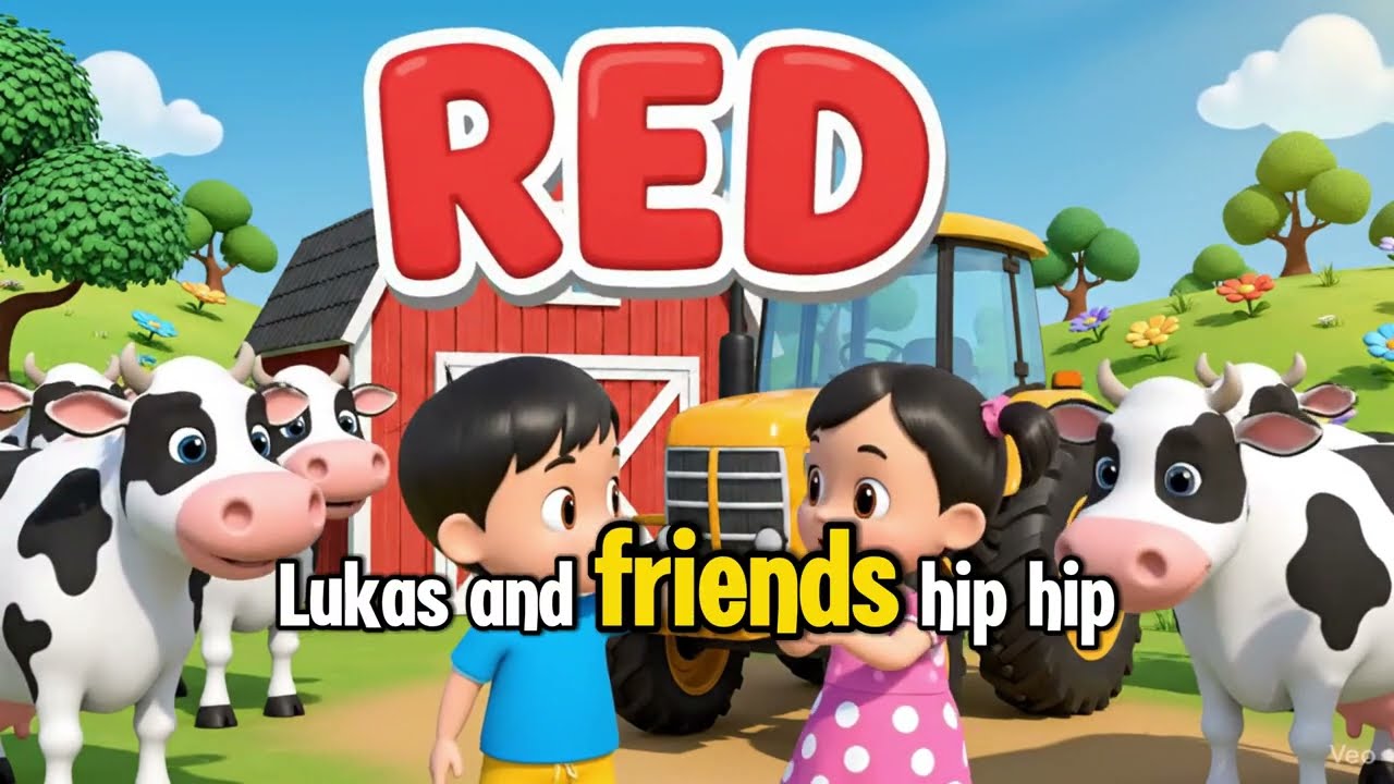 Learn the Colors at the Farm (WITH THE COWS) – Lukas & Friends” Nursery Rhymes