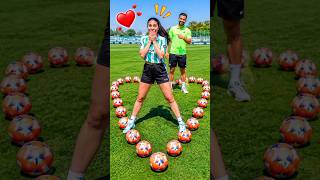 She Took on the Ultimate Football Challenge! ⚽🔥 #Shorts