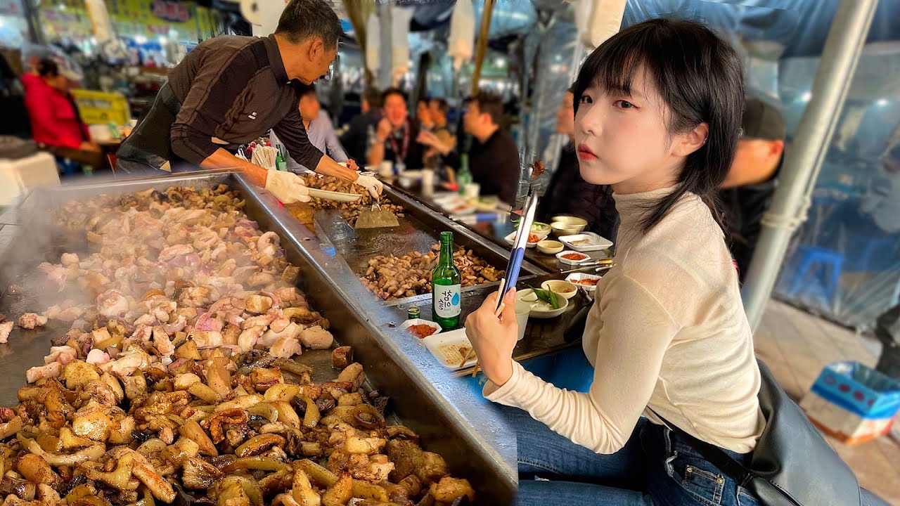 1만원이면 부속물 무한리필에 소주 한병...? (모란시장5일장)