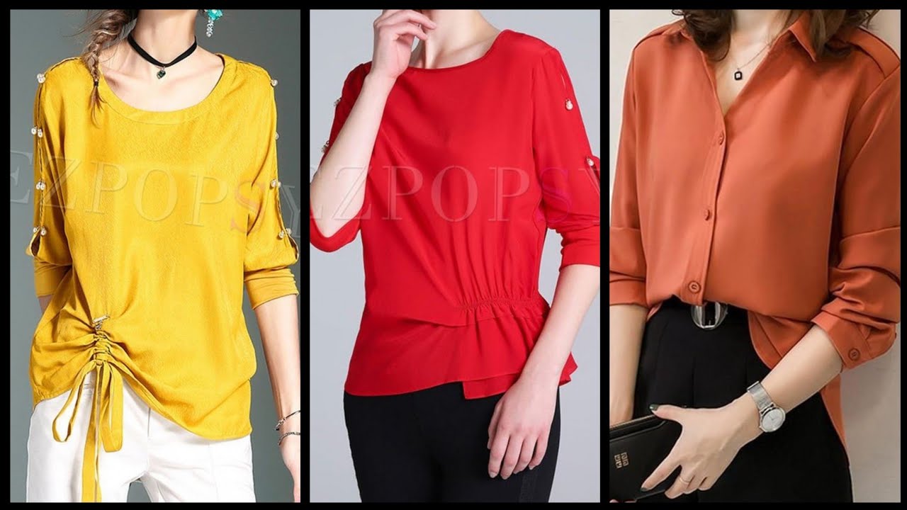 Quarter length sleeve blouse ideas for Casaul wear 2k20 \\ Beautiful Mid-Summer blouse ideas