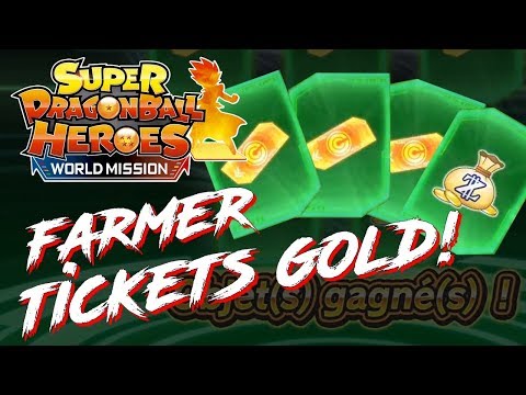 FARM GOLD AND ZENIS TICKETS FAST! | SUPER DRAGON BALL HEROES WORLD MISSION | French Tutorial