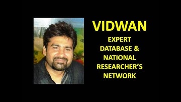 VIDWAN- Expert Database & National Researcher
