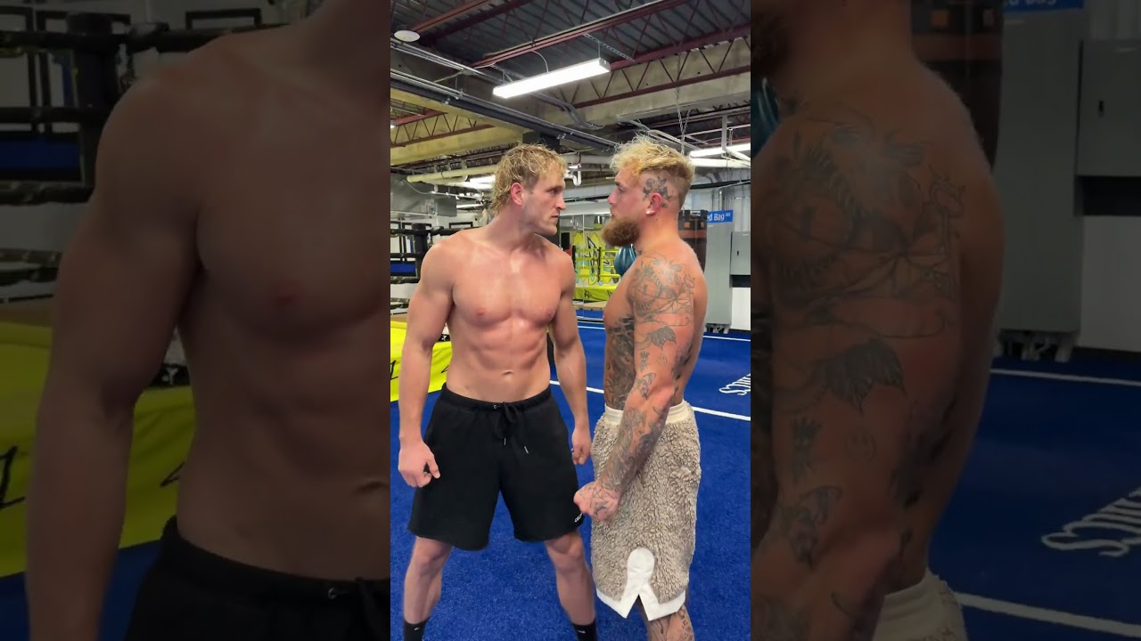 Jake Paul and Logan Paul face off for their upcoming fight!! 🔥