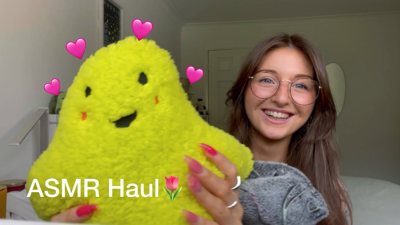 ASMR Haul🌷🩷 With rambles, tapping, scratching etc. - YouTube
