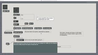 Poetry Machine part 3: Writing words into a textedit object from a text object
