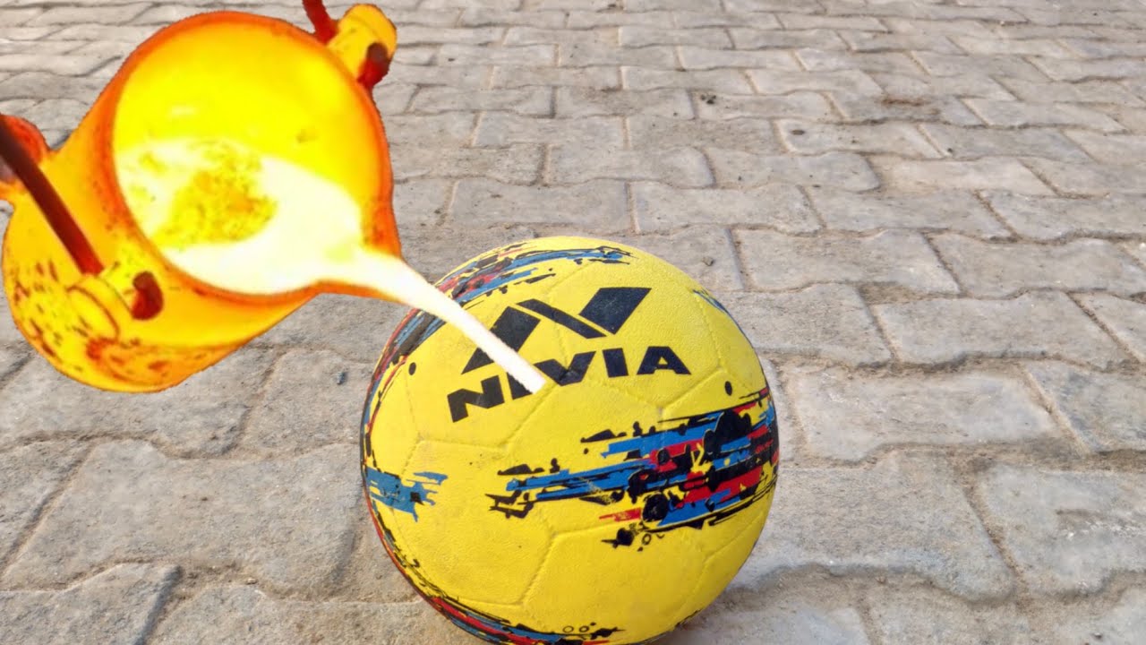 Football vs Lava Experiment || Football Will Survive Or Not || Experiment King