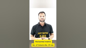 ||Horizontal matrix||#shorts#JUSTMathsEJEE