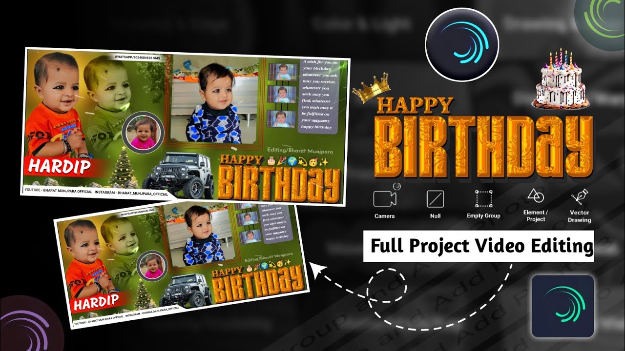 Happy Birthday Trending Status Editing Alight Motion Coming Soon Birthday Video Editing AlightMotion