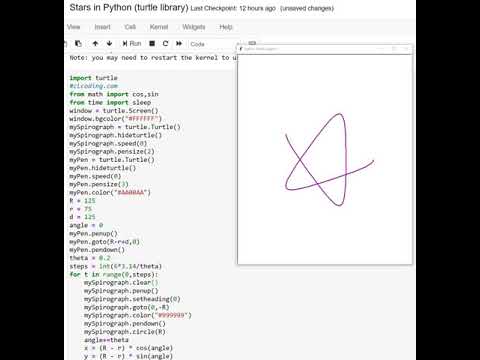Star loop in Python turtle library - YouTube