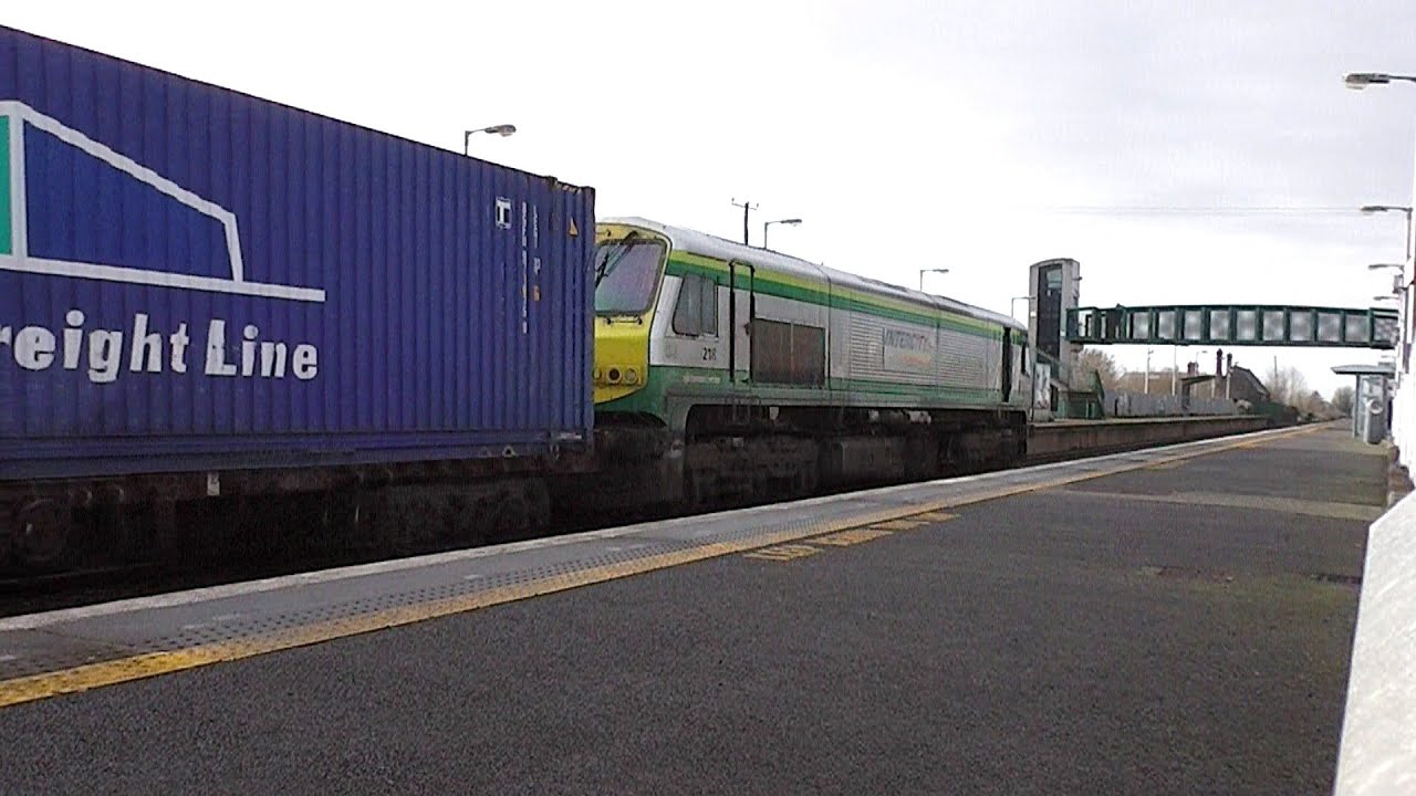 IE 201 Class loco 218 + IWT freight Liner - Monasterevin Station