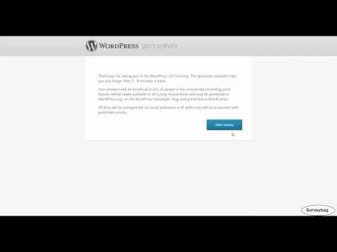 wp-survey.polldaddy.com/s/wp-2013 WordPress survey video by Surveybag