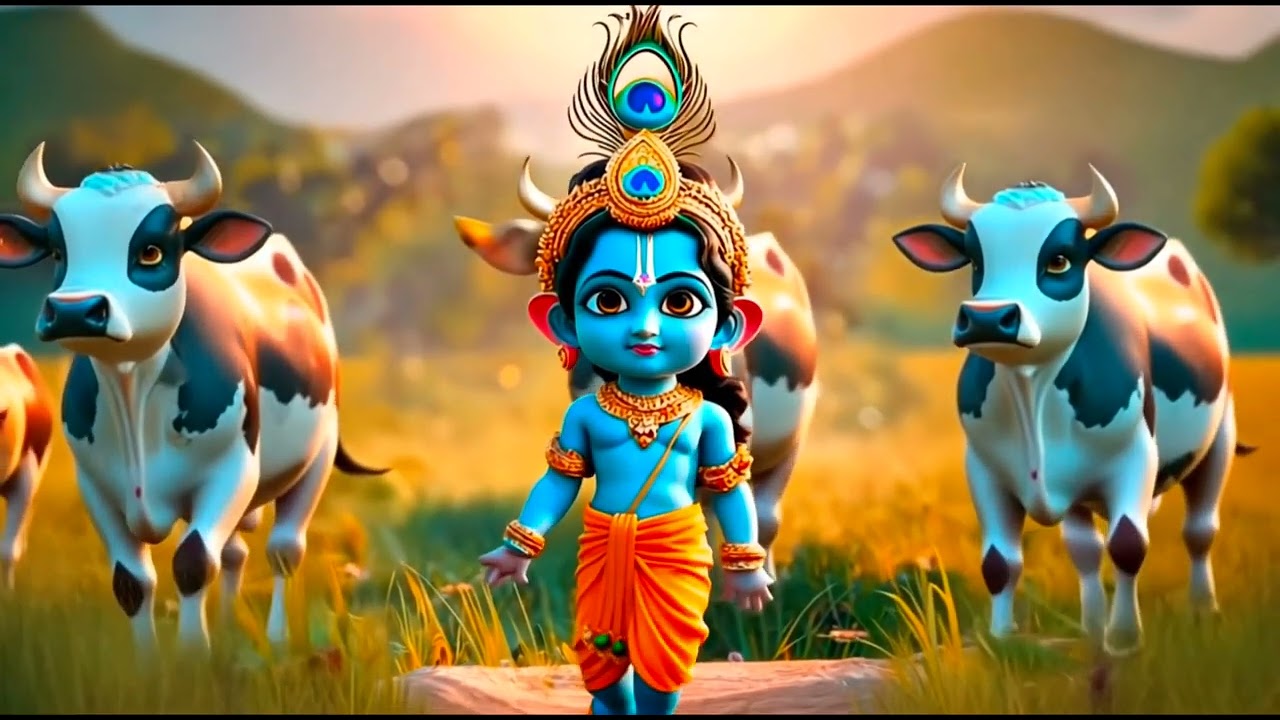 little krishna animated status 