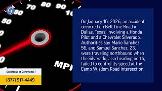 Mario, Samuel Sanchez Injured In Accident On Belt Line Road In Dallas, Tx