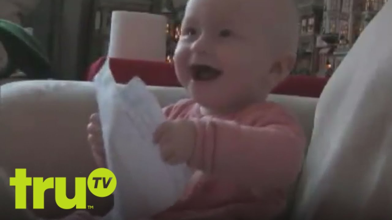 Top 20 Funniest - Baby Loves Tearing Paper - A baby can't stop laughing at the sound of tearing paper.