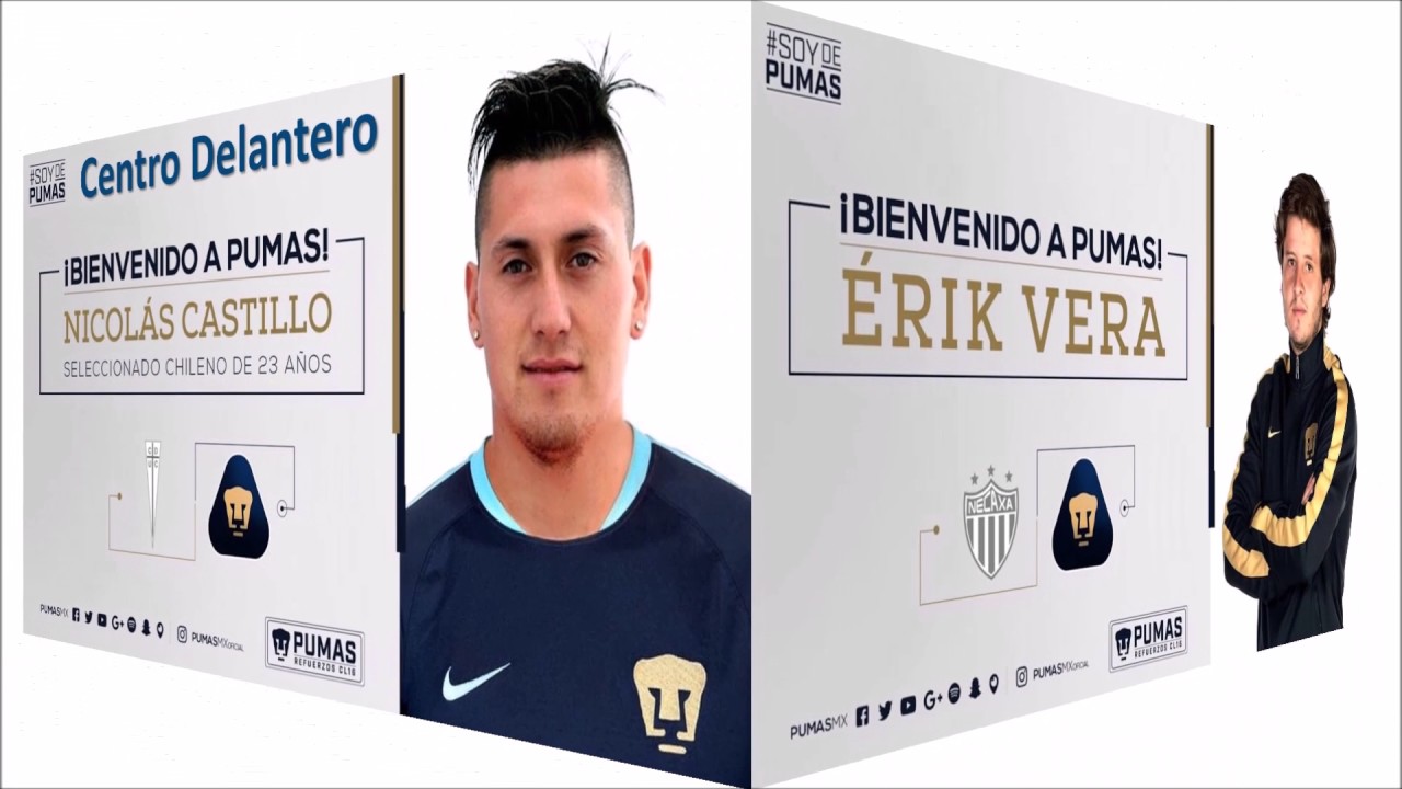 ‪Pumas realiza 4 fichajes para el Clausura 2017 oribel