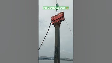 pile vibrator foundation machine.#construction #samudra #shorts
