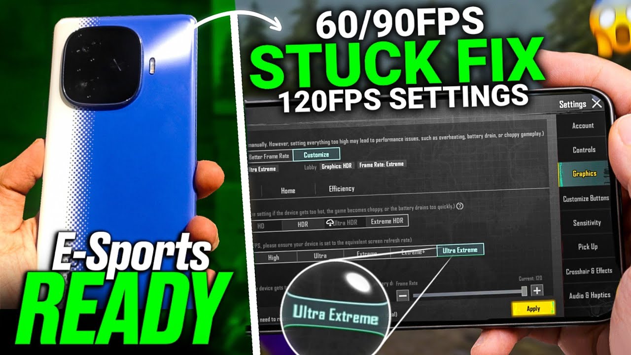 iQOO Phones E-Sports Ready 🔥 60/90FPS Stuck Fix | Constant 90/120FPS BGMI/PUBG