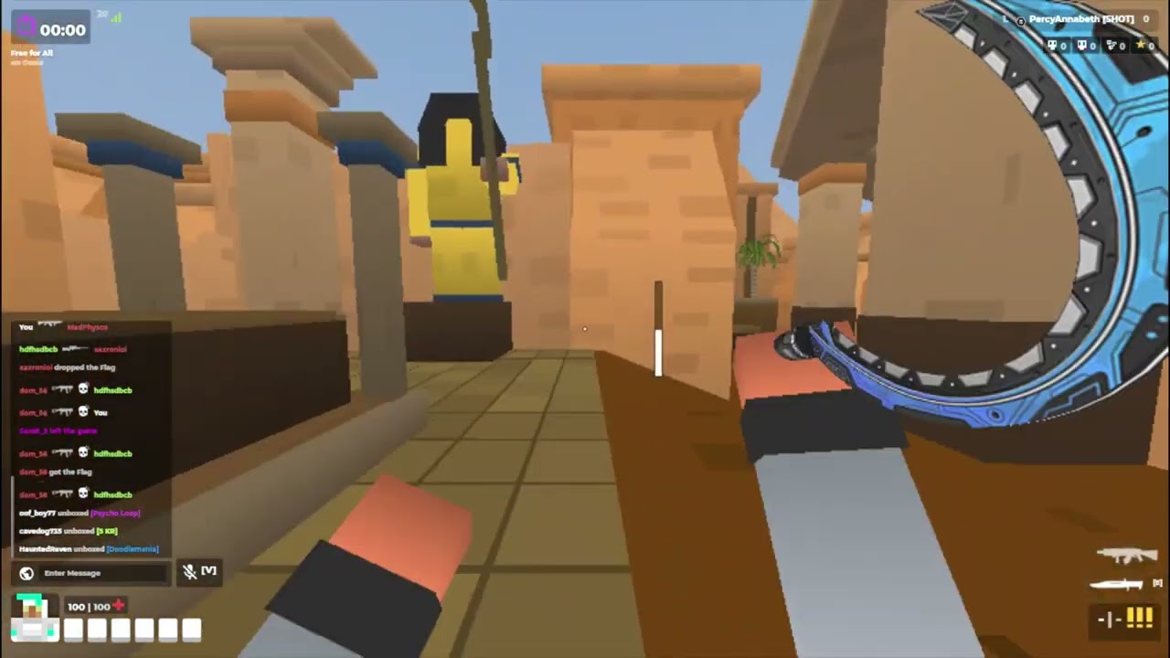 A bit of bad Krunker.io Parkour on the New Oasis map