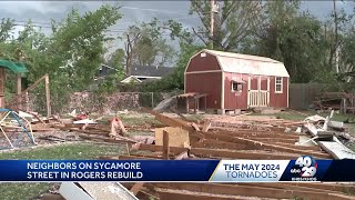 Neighbors On Sycamore Street In Rogers Rebuild