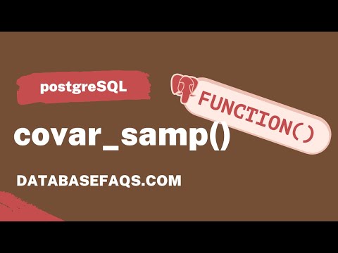 PostgreSQL COVAR_SAMP() Function